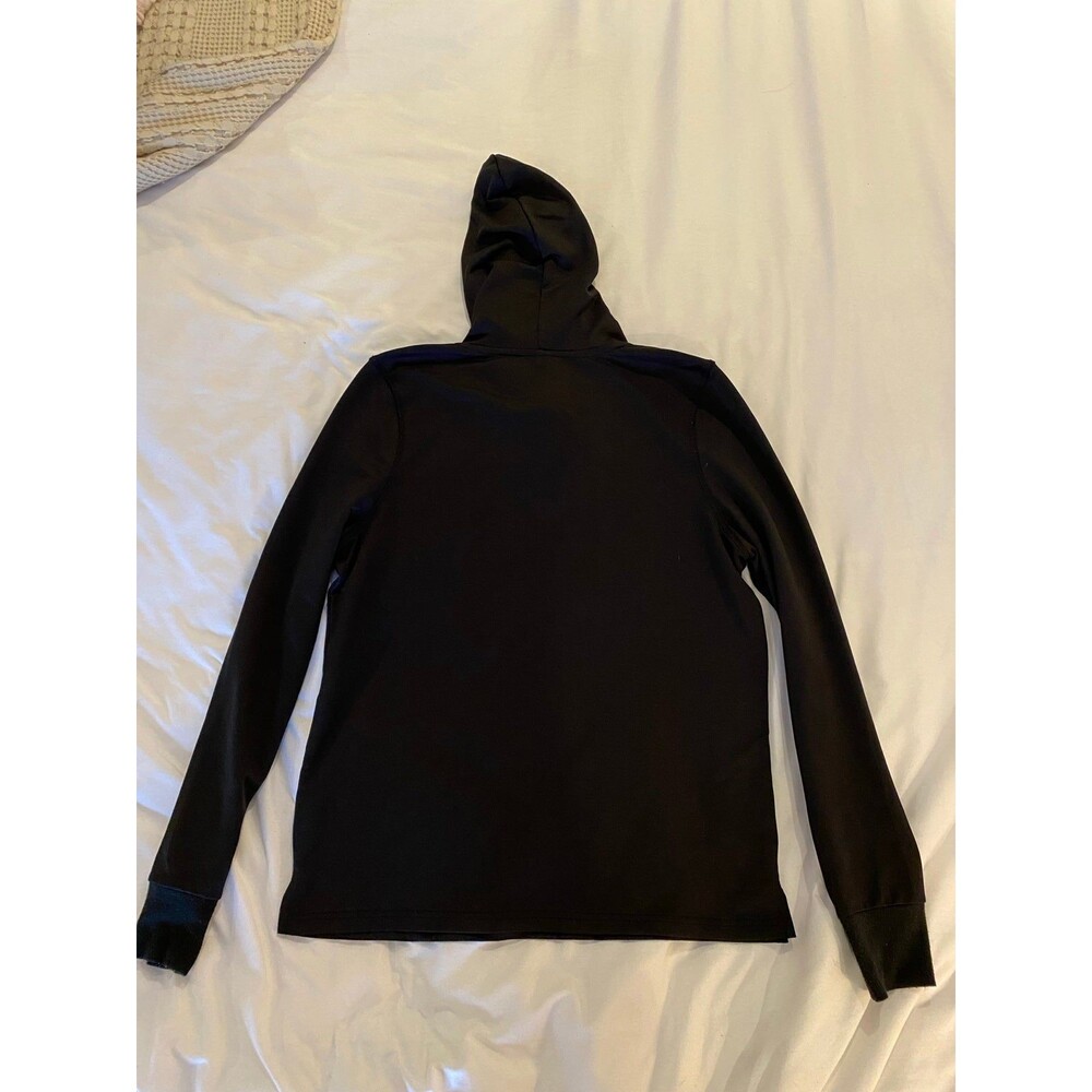 Bebe Hoodie‎ Athletic Top Black Size Medium Pullover  Womens Stylish comfortable - Picture 3 of 8